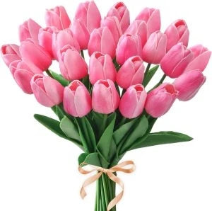 bouquet tulipes artificielles multicolores moderne vase transparent mariage décoration intérieure