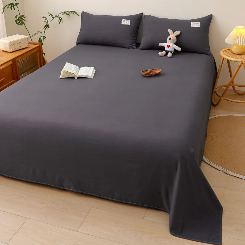 drap plat uni polyester blanc gris beige jaune moderne sans motif opacité lit oreillers