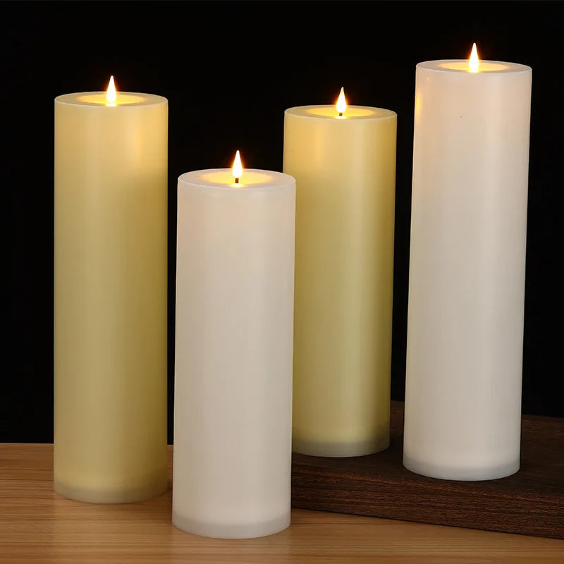 bougies led sans flamme étanches réglables modernes fêtes événements camping 30cm 50000 heures