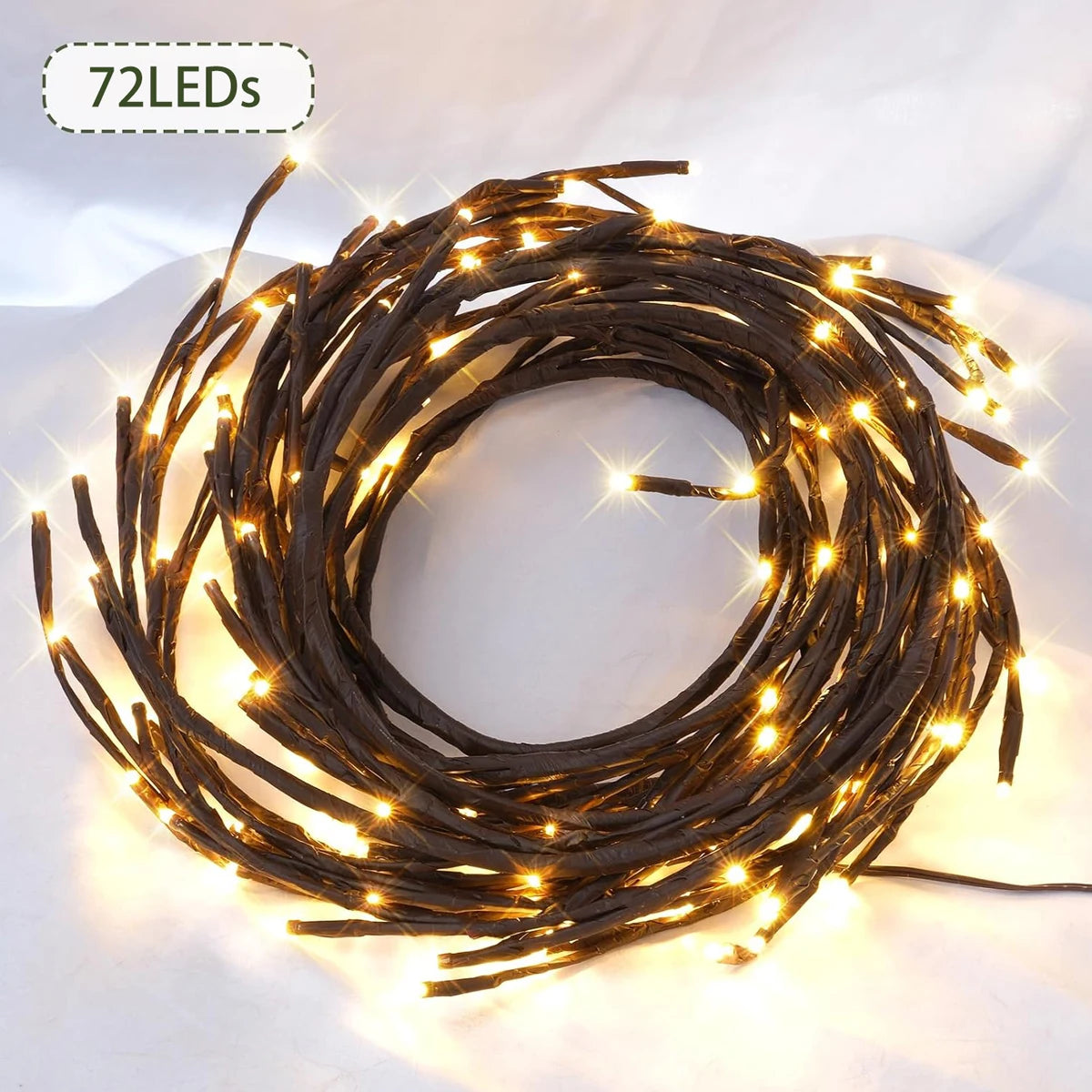 guirlande lumineuse branches led noël télécommande blanc chaud décorative chambre
