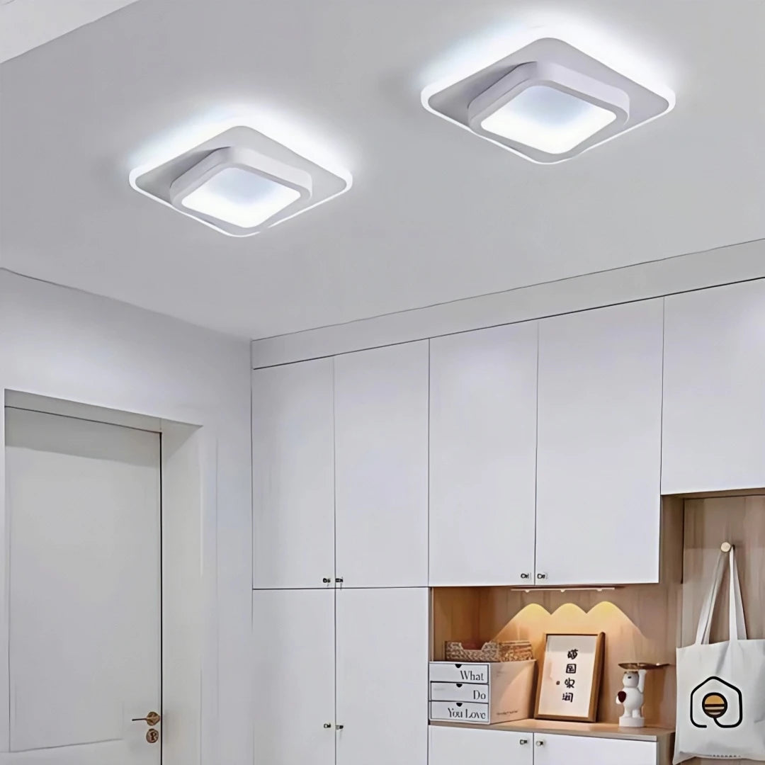 plafonnier led moderne blanc éclairage cuisine salon minimaliste(touches)flux249 2000v90 260ce