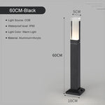 lumière solaire moderne noire ip65 40cm 60cm led jardin extérieur