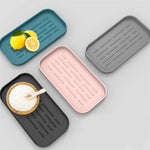 plateau silicone moderne bleu foncé rose gris noir 18 rainures antidérapant multifonctionnel cuisine salle