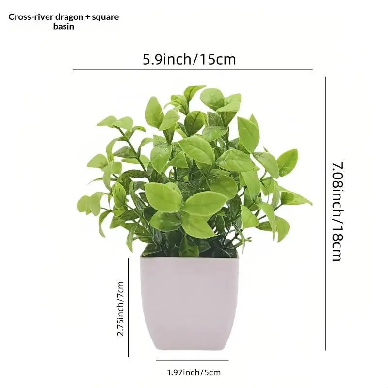 plantes artificielles feuilles vertes violettes moderne minimaliste sans entretien décoration intérieure extérieure pot carré