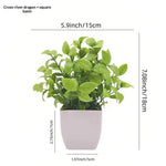 plantes artificielles feuilles vertes violettes moderne minimaliste sans entretien décoration intérieure extérieure pot carré