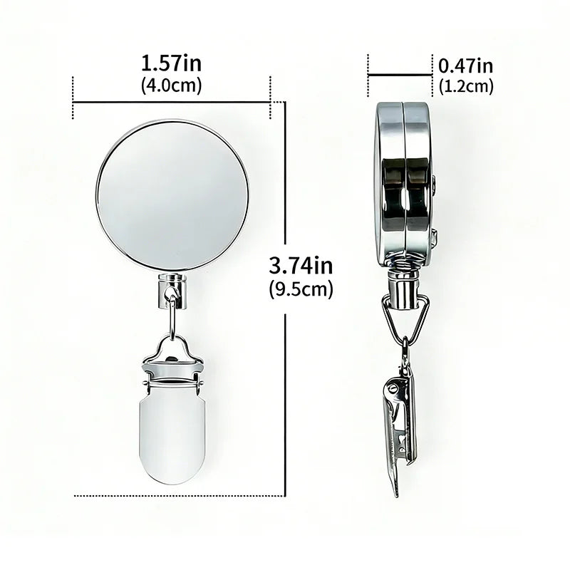 clip rétractable argenté fixe serviettes moderne porte clés antiperte utilitaire cuisine salle bain