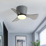 ventilateur moderne led télécommande faible bruit chambre salon noir texture bois