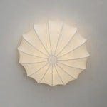applique murale moderne beige clair lignes verticales motif coquillage murale toucher interrupteur led 4000k