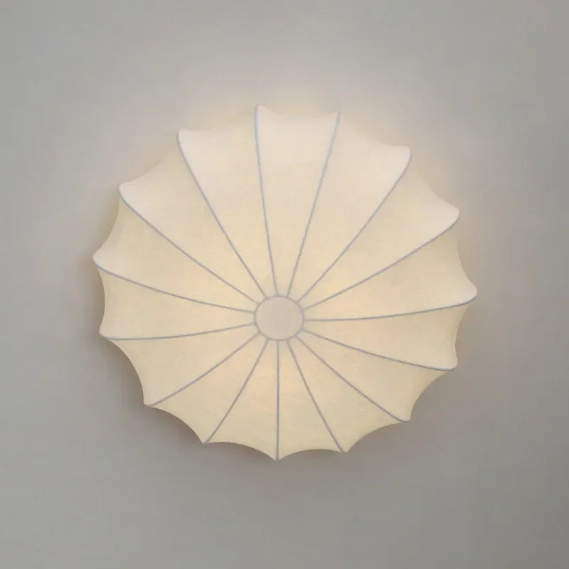 applique murale moderne beige clair lignes verticales motif coquillage murale toucher interrupteur led 4000k