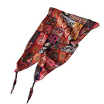 foulard femme soie motif floral patchwork boho chic accessoire tête cou taille
