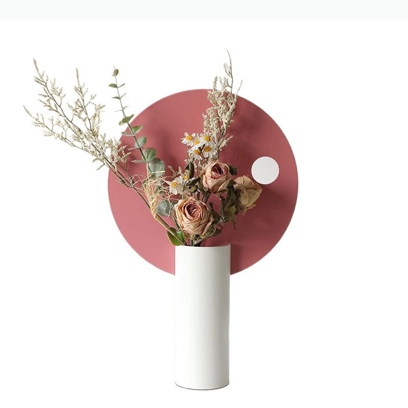 vases modernes minimalistes rose fleurs bouquets décoration table chambre