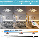 ventilateur led couleurs changeantes bluetooth télécommande moderne arc ciel éclairage chambre musique