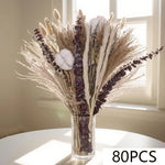 bouquet fleurs séchées naturelles décoration maison anniversaire mariage rustic beige violet