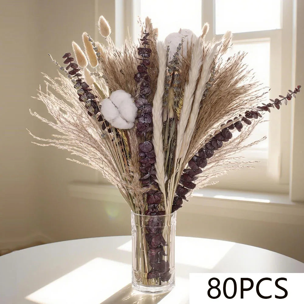 bouquet fleurs séchées naturelles décoration maison anniversaire mariage rustic beige violet