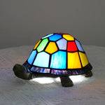lampe poser tortue verre coloré multicolore art deco chambre enfant