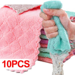 serviettes cuisine microfibre rose gris vert absorbantes double face utilitaires modernes