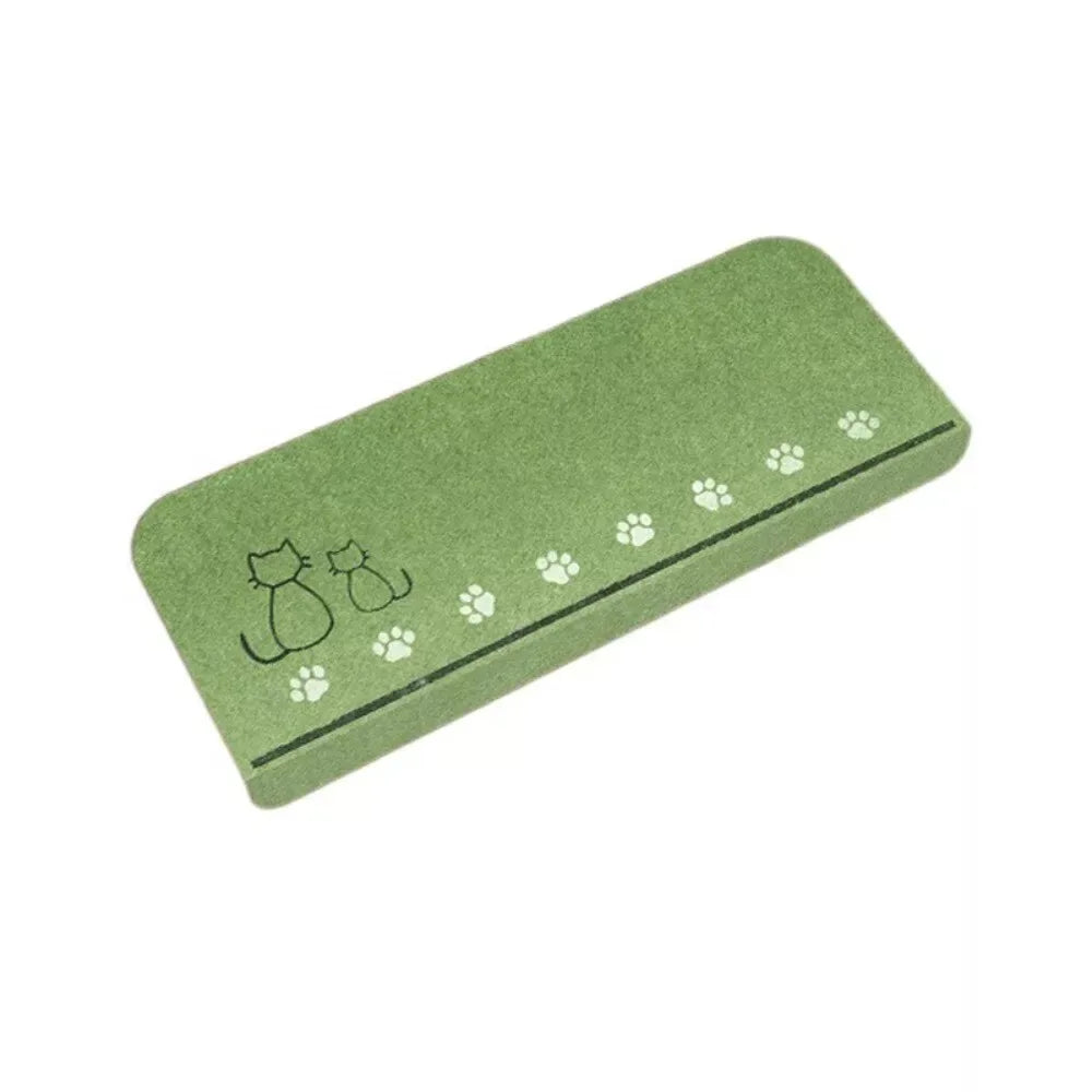 tapis marches escalier chat motif vert marron mignon décoration maison durable