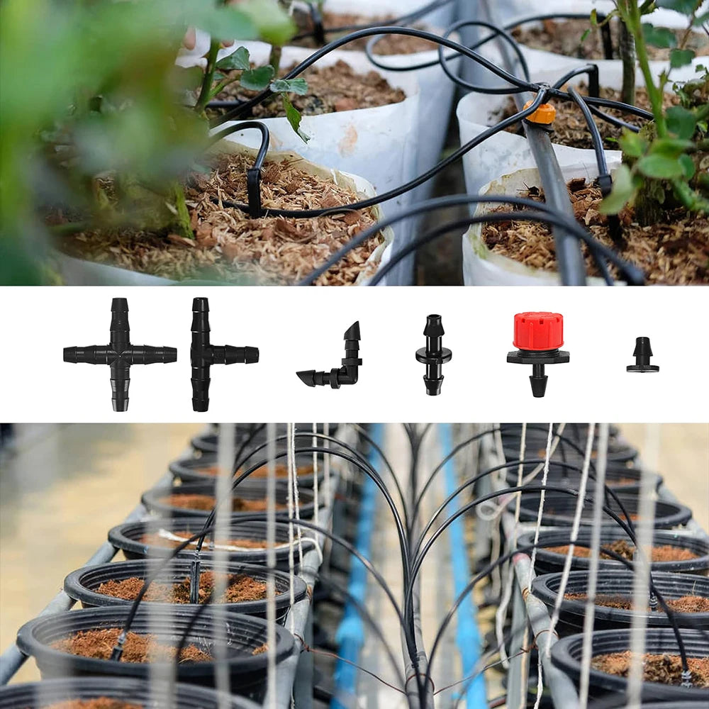 connecteurs irrigation tuyaux noir rainurés séparateurs d'eau jardin utilitaires 6mm 5.3mm 25mm