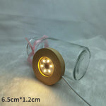lampe led moderne transparente motifs floraux bois naturel câble usb bouton tactile minimaliste