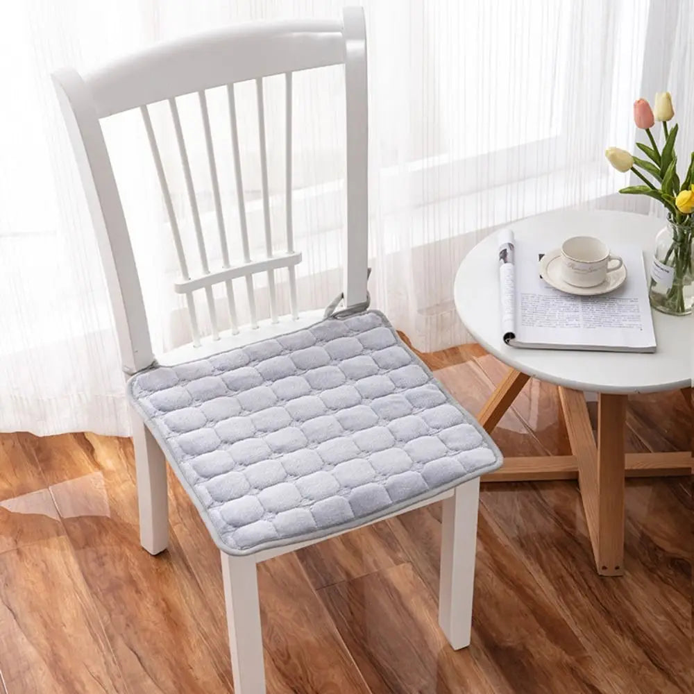 coussin chaise gris clair quadrillé coton épais moderne confortable 40x40cm 45x45cm