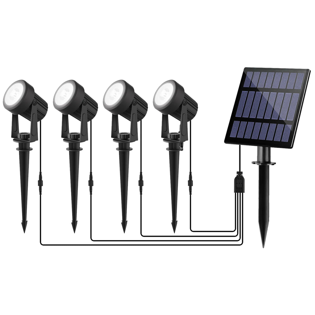 projecteur solaire led ip65 étanche contemporain solar power opaque noir moderne vacances