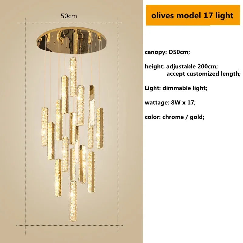 suspension lumineuse contemporaine or argent texture brillante élégante chambre salle bain led