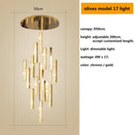 suspension lumineuse contemporaine or argent texture brillante élégante chambre salle bain led