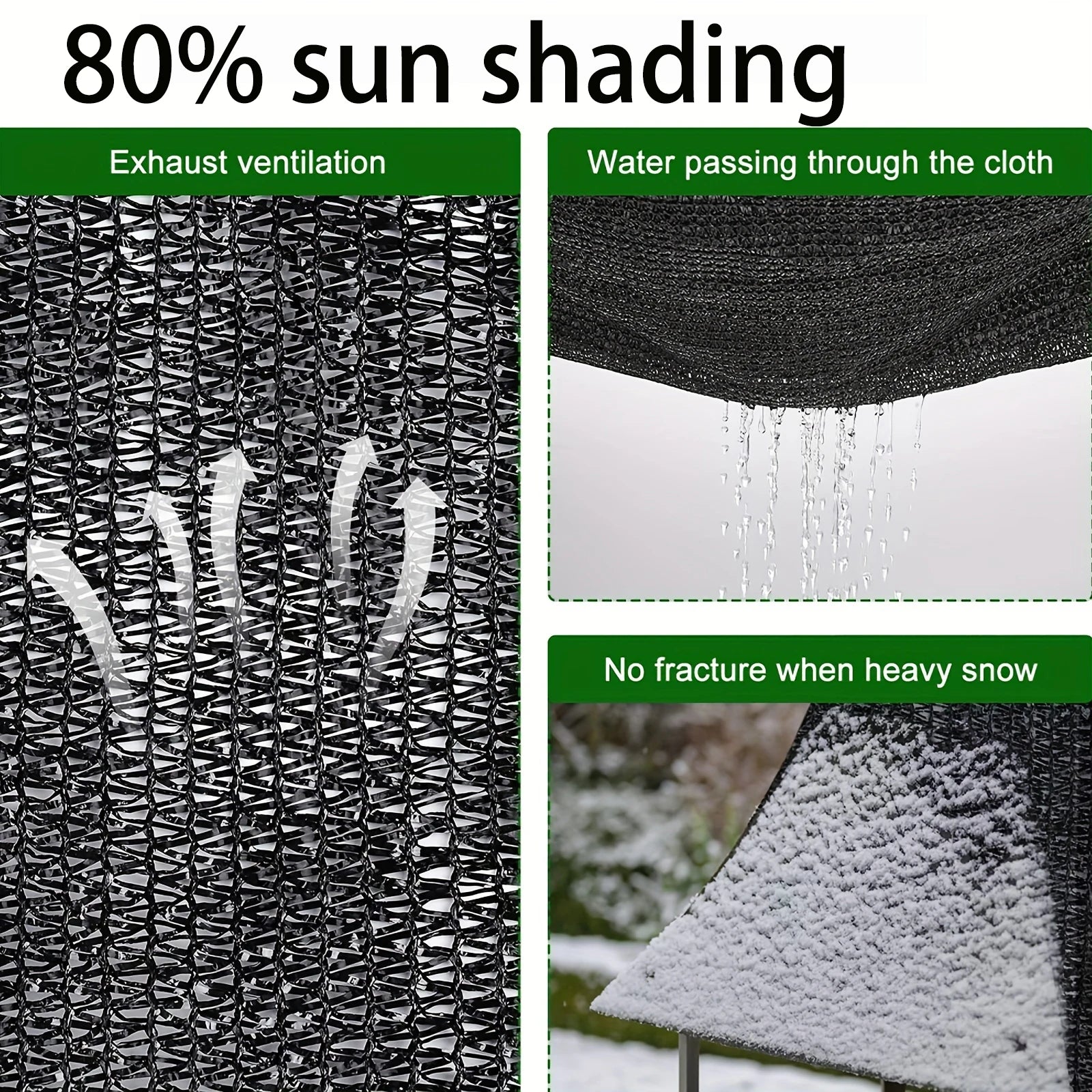 Voile d'ombrage noire pour jardin et extérieur