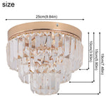 lampe suspendue cristal doré moderne élégante câbles suspendus salon chambre