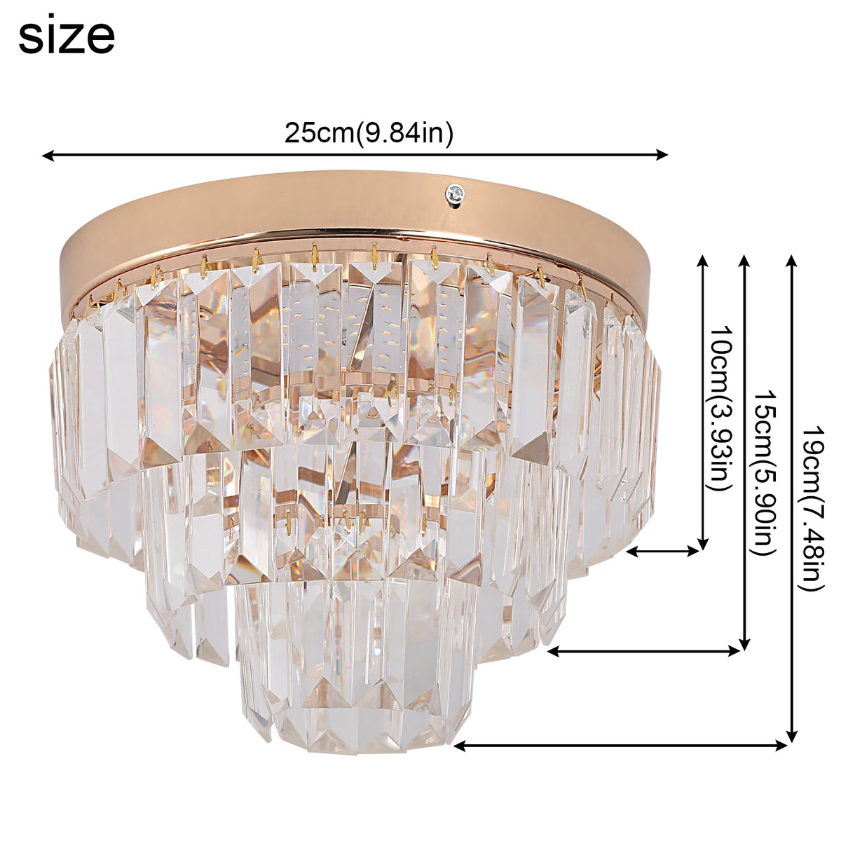 lampe suspendue cristal doré moderne élégante câbles suspendus salon chambre