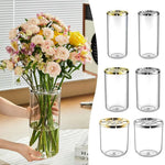 vase transparent moderne pot fleur hydroponie couvercle grille 2600ml 2000ml 1400ml