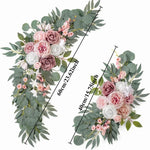guirlande florale artificielle romantique mariage extérieur decoration maison rose blanc vert