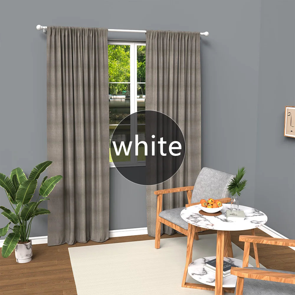 tringles rideau noir blanc doré argent moderne sphère décorative clips