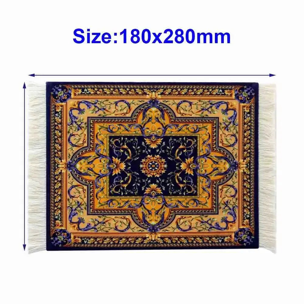 tapis souris ornements floraux rouge noir blanc adhésif artisanal multifonctionnel anti dérapant clavier mains