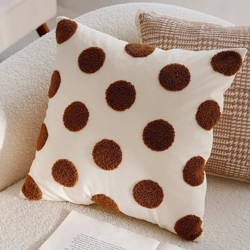 taies d'oreiller décoratives patchwork fleurs géométrique rayures moderne maison coton polyester