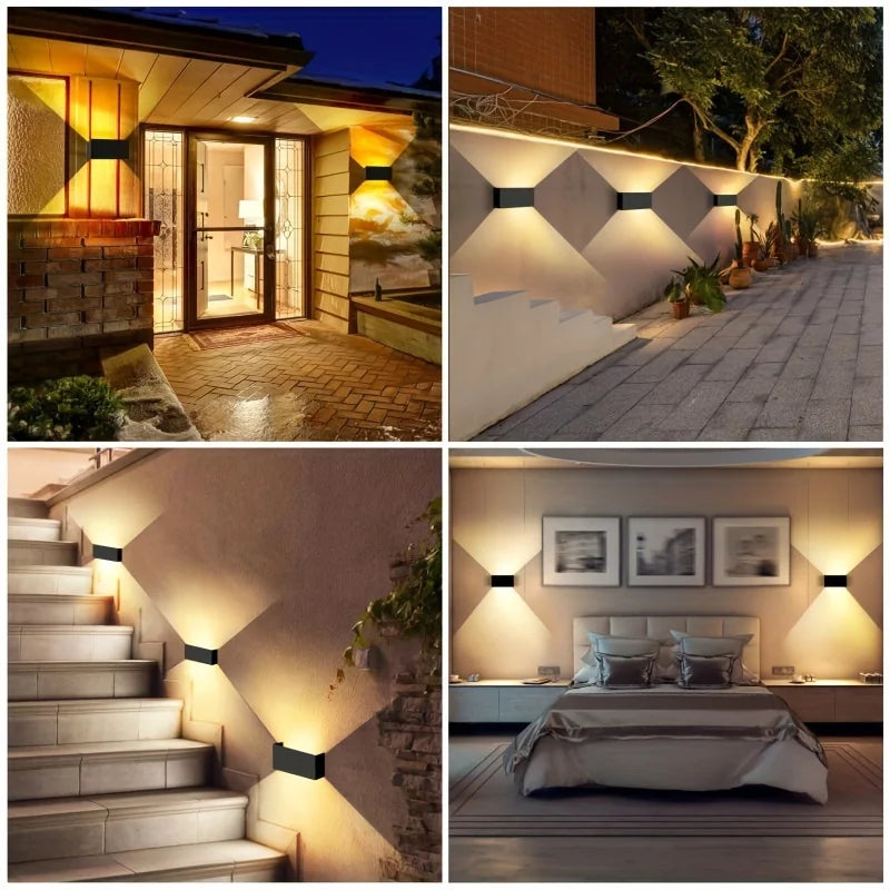 applique murale led moderne noire ip65 texture granulée contemporaine aluminium