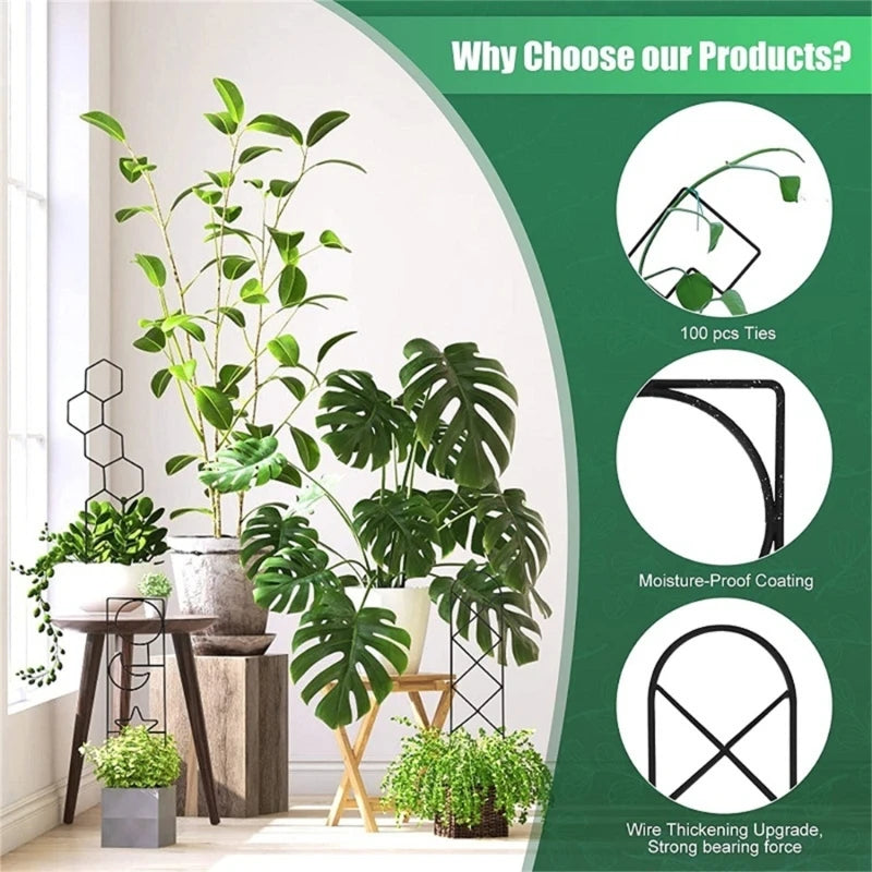 Tuteur pour plantes grimpantes orange