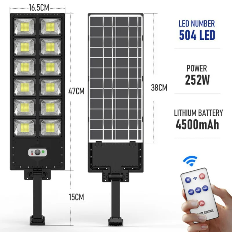 lampe solaire led moderne noire étanche capteur mouvement télécommande assemblage facileextérieur