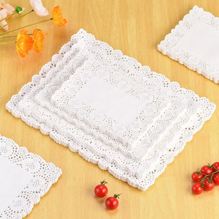 napperons papier dentelle blanche decoration table mariage anniversaire fête présentation cadeau vintage rustique champetre