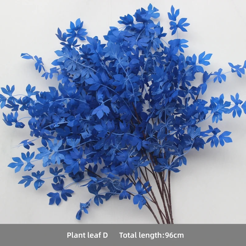 décoration événement artificielle fleurs bleu royal soie feuilles bouquets hybride ornement festifsintérieur