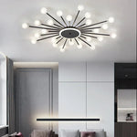 lampe suspension moderne or blanc sphères translucides scandinave structure métallique led éclairage intérieur
