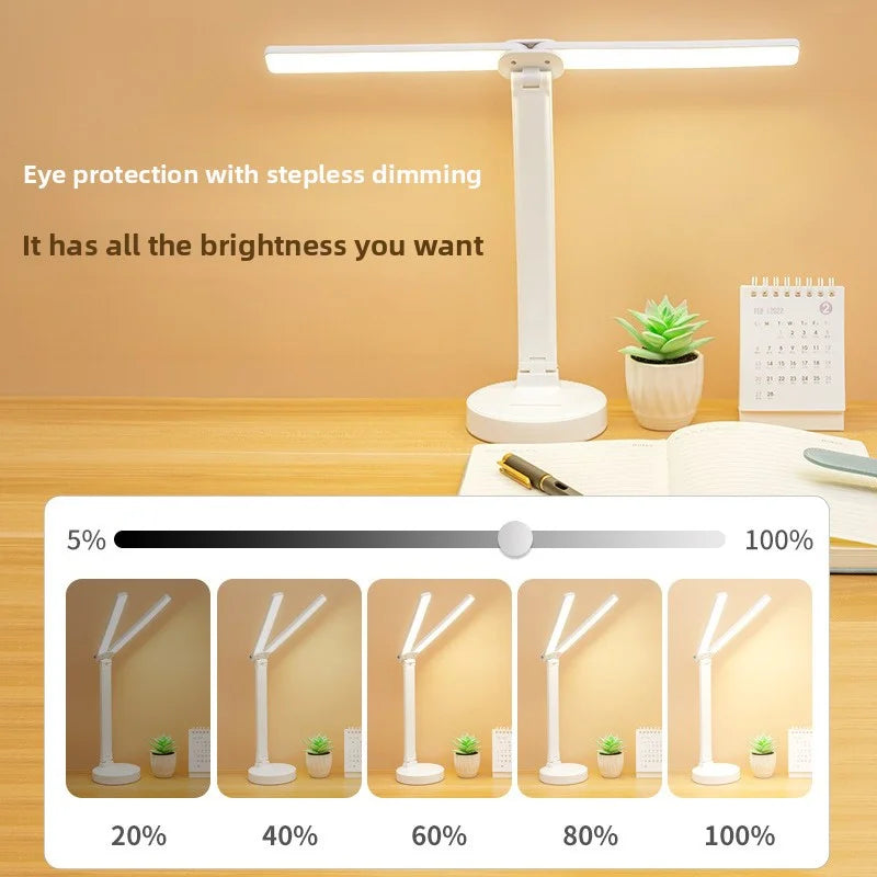 lampe rechargeable led dimmable tactile protection yeux moderne blanc support téléphone