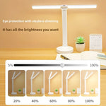 lampe rechargeable led dimmable tactile protection yeux moderne blanc support téléphone