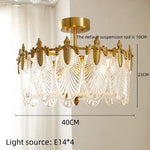 lustre verre led doré feuilles strass baroque éclairage chambre salon haute qualité facile