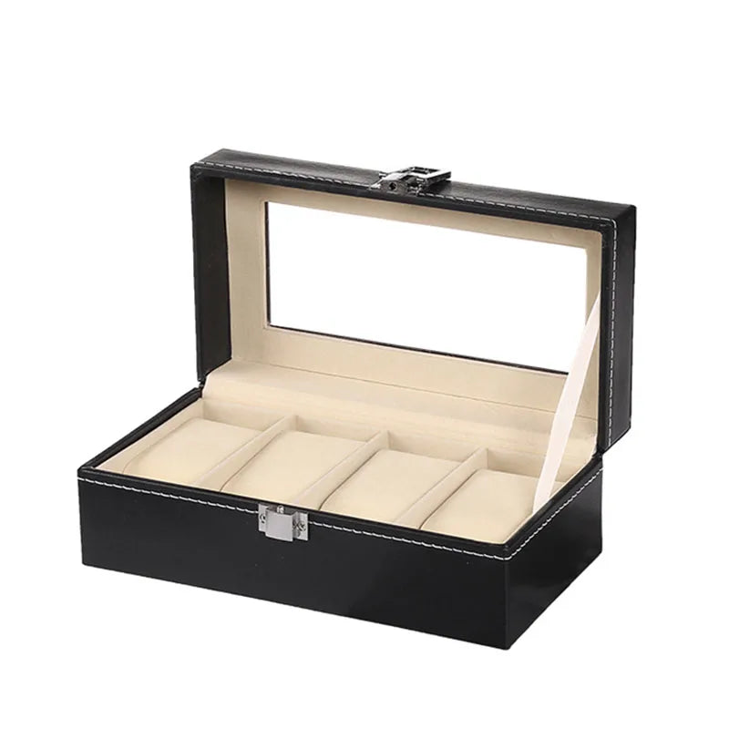 boîte montres simili cuir verte classique cadenas 16cm 11.2cm 8cm