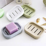 support savon moderne plastique couleur beige vert clair gris portable couvercle salle bain