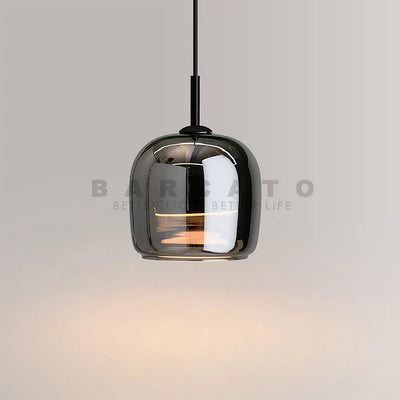 Lampe suspendue LED gris fumé design moderne