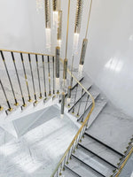 lustre moderne doré transparent 12 lumières facile salon chambre
