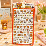 stickers 3d kawaii rilakkuma fruits gâteaux scrapbooking bricolage jouets orange blanc marron clair
