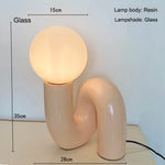 lampe table moderne rouge blanche 5w led adhésif câble électrique